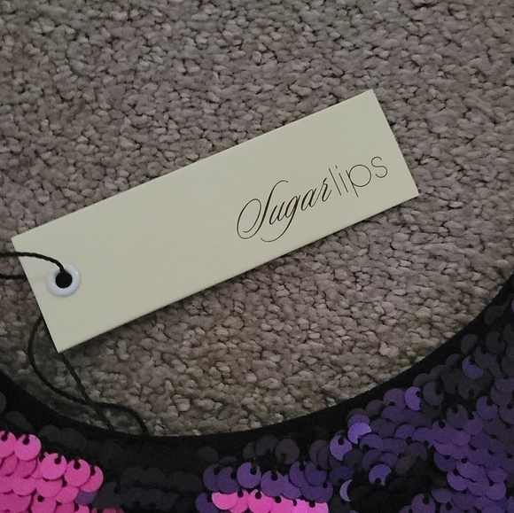 Sugar Lips Multi Color Sequin Lined Mermaid  Tank - Picture 11 of 15